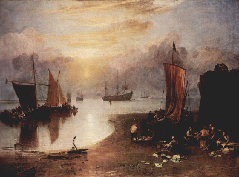 Joseph Mallord William Turner Fishermen Cleaning and Selling Fish